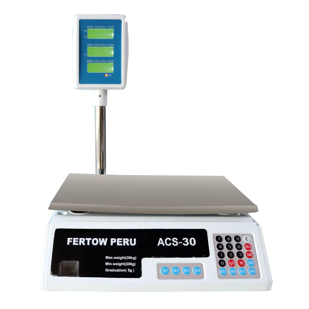 Balanza Electrónica Comercial Fertow Peru ACS de 30 kilos